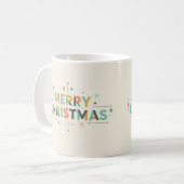 Mid-Century Merry Christmas – Retro Style コーヒーマグカップ (正面左)