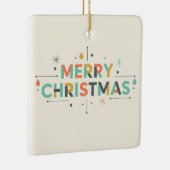 Mid-Century Merry Christmas – Retro Style セラミックオーナメント (右)