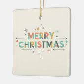 Mid-Century Merry Christmas – Retro Style セラミックオーナメント (左)