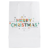 Mid-Century Merry Christmas – Retro Style ミディアムペーパーバッグ (裏面)