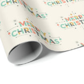 Mid-Century Merry Christmas – Retro Style ラッピングペーパー (ロールコーナー)