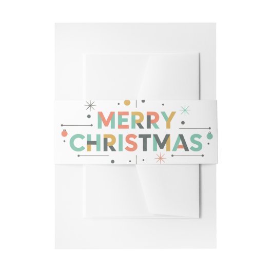 Mid-Century Merry Christmas – Retro Style 招待状ベリーバンド (正面例)