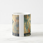 Mid Century Mixed Media Martini Art コーヒーマグカップ (中央)