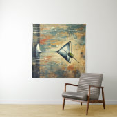Mid Century Mixed Media Martini Art タペストリー (インサイチュ(横))