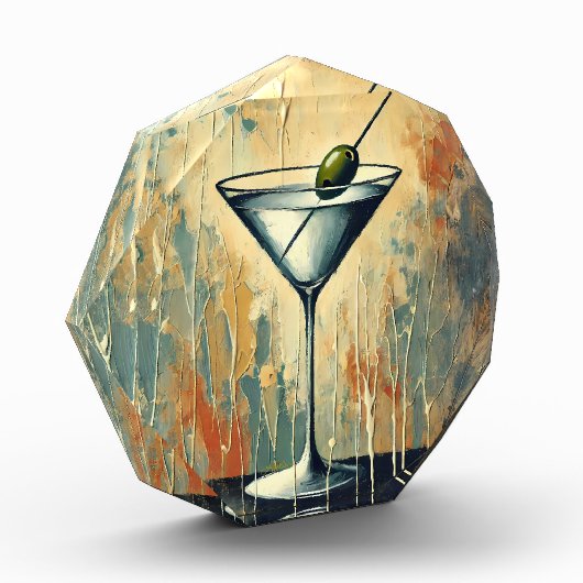 Mid Century Mixed Media Martini Art フォトブロック (左)
