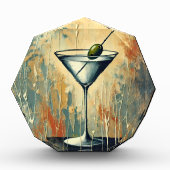 Mid Century Mixed Media Martini Art フォトブロック (正面)