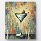 Mid Century Mixed Media Martini Art フォトプラーク (正面)