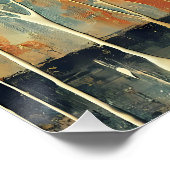 Mid Century Mixed Media Martini Art ポスター (コーナー)