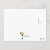 Mid Century Mixed Media Martini Art ポストカード (裏面)