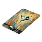 Mid Century Mixed Media Martini Art マグネット (左側)