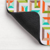Mid-Century Modern 3D Geometric Maze Mouse Pad マウスパッド (コーナー)