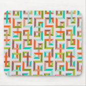 Mid-Century Modern 3D Geometric Maze Mouse Pad マウスパッド (正面)