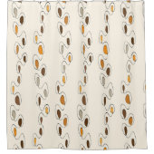 Mid Century Modern Abstract シャワーカーテン (正面)