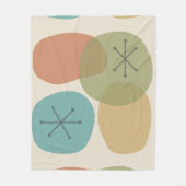 Mid Century Modern Abstract Art Rocks フリースブランケット (正面)