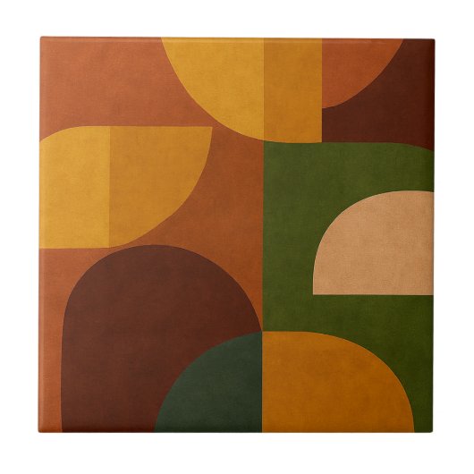 Mid-Century Modern Abstract Composition タイル (正面)