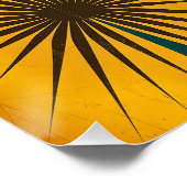 Mid Century Modern Abstract Geometric Art Design ポスター (コーナー)