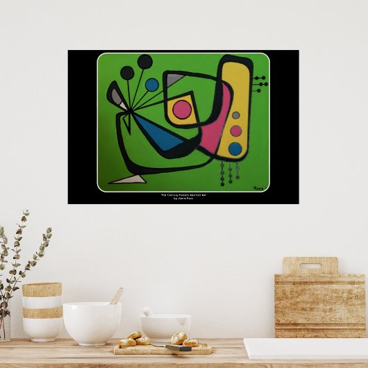 'Mid Century Modern Abstract num 4' on a ポスター (キッチン)