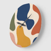 Mid-Century Modern Abstract Organic Shape Clock ラージ壁時計 (傾斜)