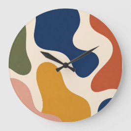 Mid-Century Modern Abstract Organic Shape Clock ラージ壁時計
