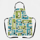 Mid Century Modern Abstract Pattern エプロン (正面)