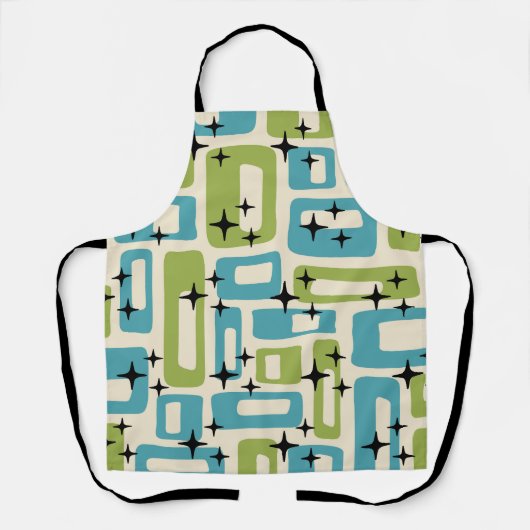 Mid Century Modern Abstract Pattern エプロン (正面)