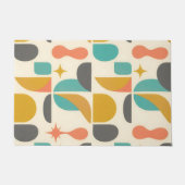 Mid Century Modern Abstract Pattern ドアマット (正面)