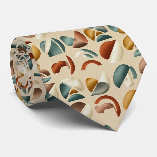 Mid-Century Modern Abstract Pattern ネクタイ (ロール)