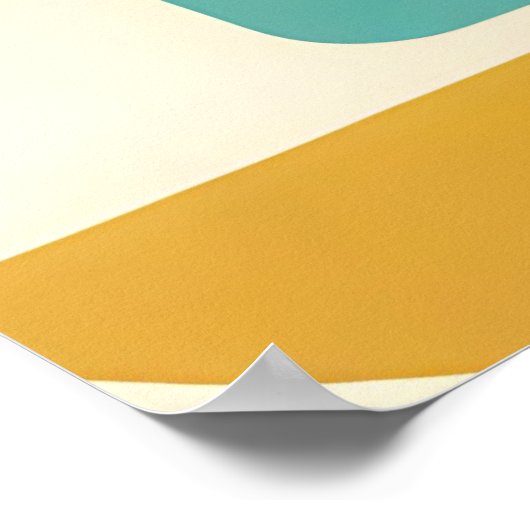 Mid Century Modern Abstract Pattern ポスター (角)