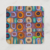 Mid Century Modern Abstract Pattern Creative スクエア名刺 (正面)