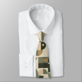 Mid Century Modern Abstract Pattern Sage Green ネクタイ (タイ)