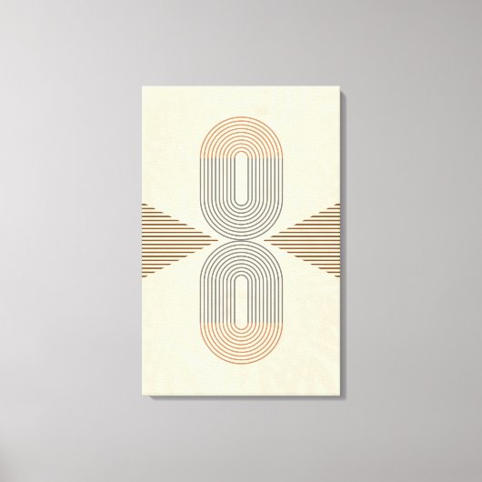Mid-Century Modern Abstract Wall Art  キャンバスプリント (正面)