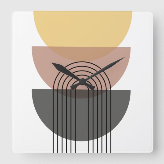 Mid Century Modern Acrylic Wall Clock スクエア壁時計 (正面)