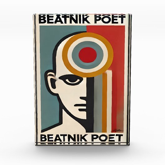 Mid Century Modern Art Beatnik Poet フォトブロック (正面)