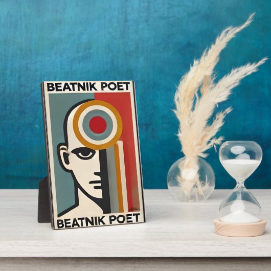 Mid Century Modern Art Beatnik Poet フォトプラーク (側面)