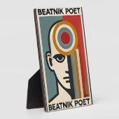 Mid Century Modern Art Beatnik Poet フォトプラーク (側面)