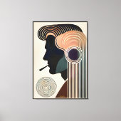 Mid Century Modern Art Contemplation キャンバスプリント (正面)