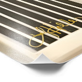 Mid Century Modern Art Mountain Lake Sunrise フォトプリント (角)