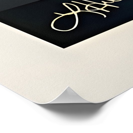 Mid Century Modern Art Mountain Sunrise Martini ポスター (角)