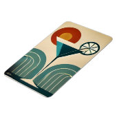 Mid Century Modern Art Mountain Sunrise Martini マグネット (左側)