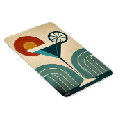 Mid Century Modern Art Mountain Sunrise Martini マグネット (右側)