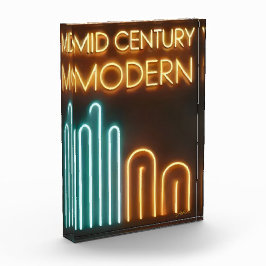 Mid Century Modern Art Neon Sign Design フォトブロック
