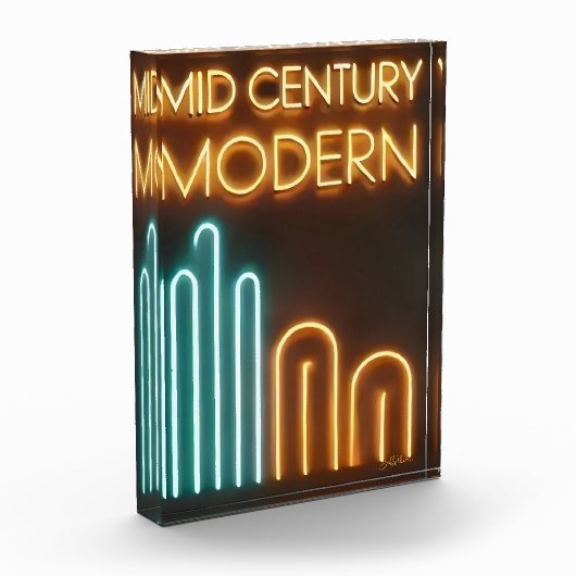 Mid Century Modern Art Neon Sign Design フォトブロック (左)