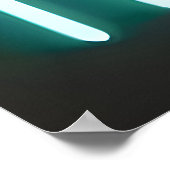 Mid Century Modern Art Neon Sign Design ポスター (角)