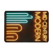 Mid Century Modern Art Neon Sign Design マグネット (横)