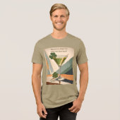 Mid Century Modern Art Shamrock Martini Sláinte!  トライブレンドＴシャツ (正面全面)