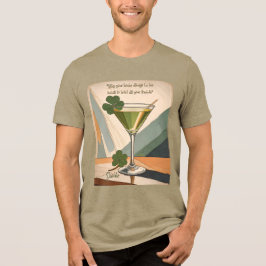Mid Century Modern Art Shamrock Martini Sláinte!  トライブレンドＴシャツ
