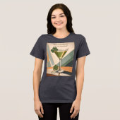 Mid Century Modern Art Shamrock Martini Sláinte!  トライブレンドＴシャツ (正面全面)