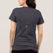 Mid Century Modern Art Shamrock Martini Sláinte!  トライブレンドＴシャツ (裏面)