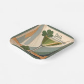 Mid Century Modern Art Shamrock Martini Sláinte!  ペーパープレート (傾斜あり)