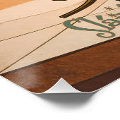 Mid Century Modern Art Shamrock Martini Sláinte! ポスター (コーナー)